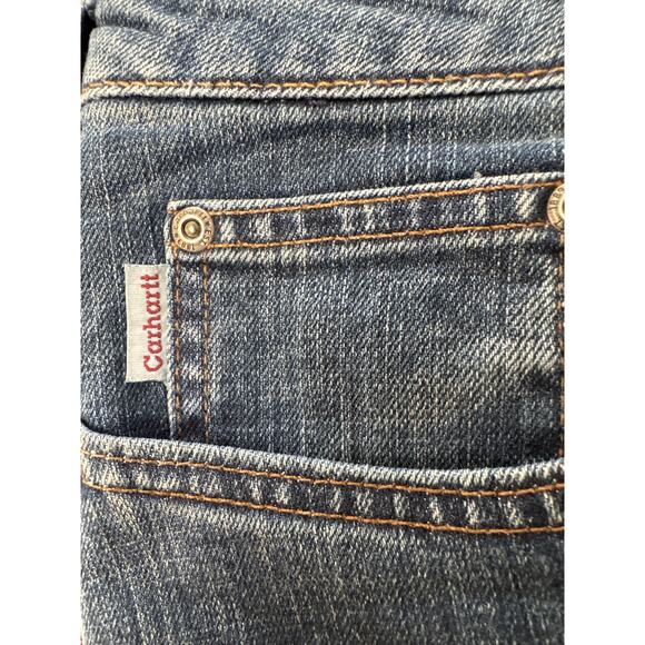 Carhartt Women Jeans Durable & Stylish Size 14 Frayed Hem - Picture 7 of 7